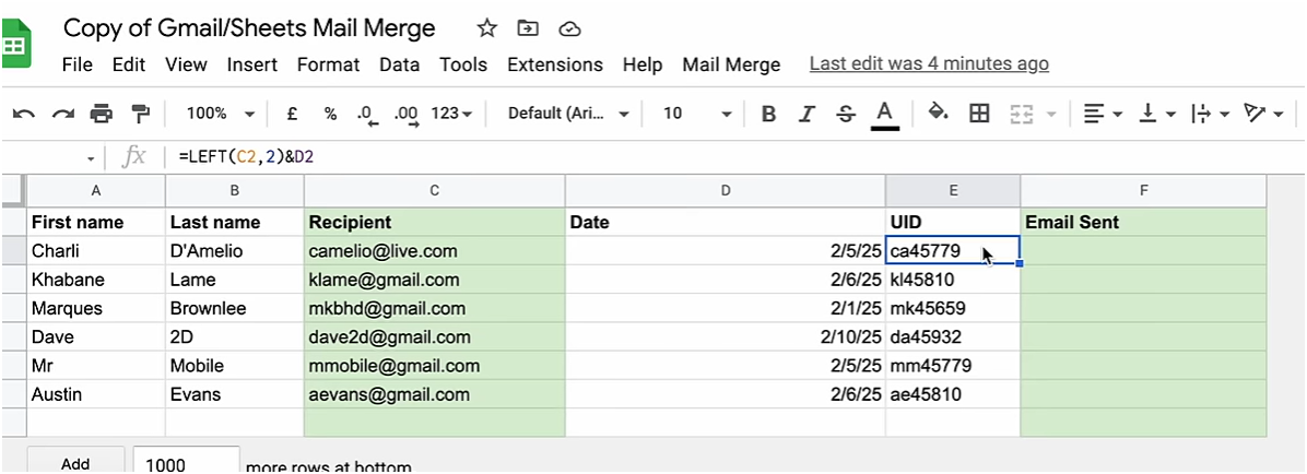 Personalized BULK Emails in Gmail (Mail Merge)!